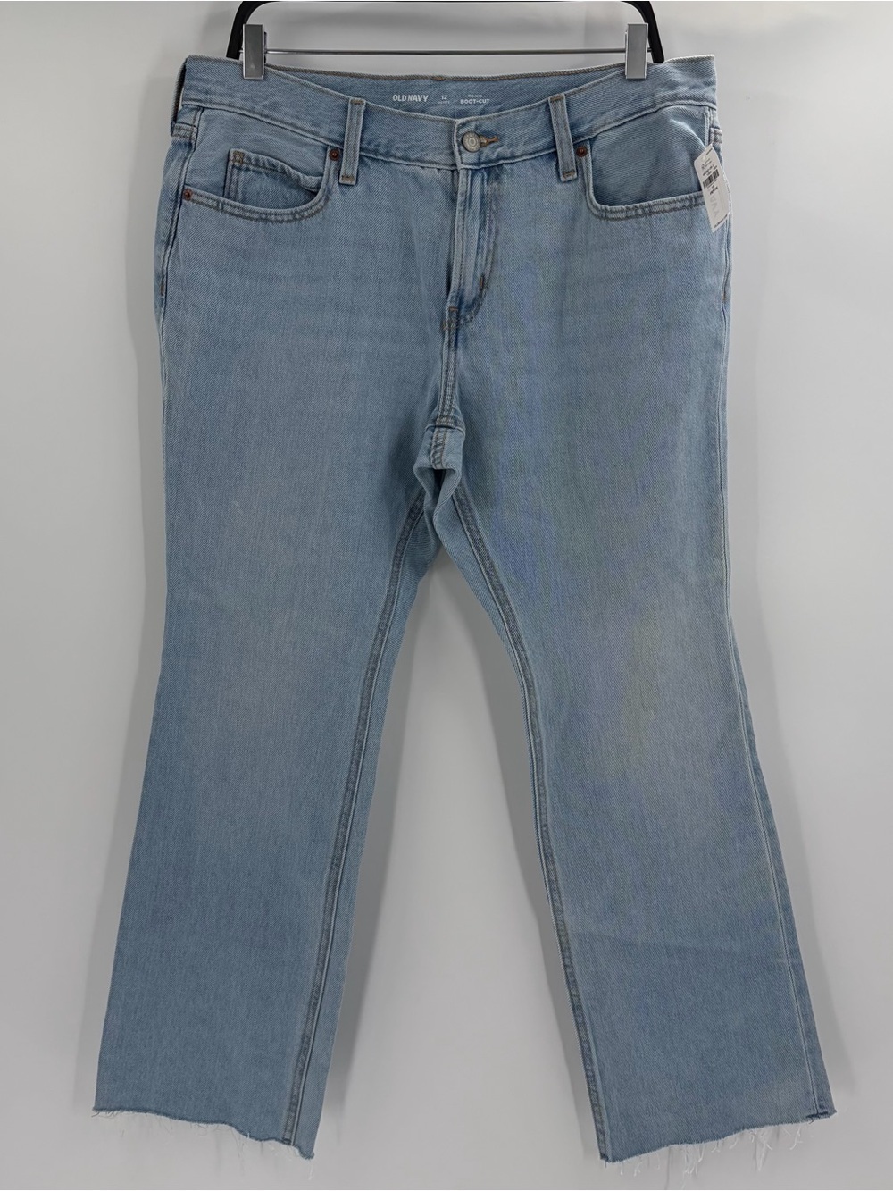 Old Navy Light Denim Wash Trendy Blue Mid Rise Bootcut Size 12 petite 12P NWT - Picture 1 of 13
